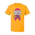 thumbnail image 2 of Real Men Wear Pink Awareness Men's Graphic T-Shirt, Gold, Large, 2 of 3