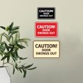 thumbnail image 3 of Signs ByLITA Classic Framed, Caution Door Swings Out Sign (Blue) - Small, 3 of 6