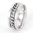 thumbnail image 4 of Anillo de botella abierta, anillo de cerveza abierto, anillo giratorio de descompresión, cadena giratoria para hombres, anillo de acero de titanio, joyería de acero inoxidable, 4 of 6