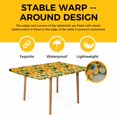 thumbnail image 4 of Saint Patrick's Day Table Cloths for 6 Foot Rectangle Tables, Orange Gnomes Hat Boot Rainbow Clovers Patio Waterproof Elastic Fitted Tablecloths, Washable Rectangular Table Cover for Camping, 4 of 8