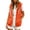 Orange, variant on Sleeveless Hoodie Women Summer Fall Casual Zip Up Jacket Hooded Sweatshirt with Pockets Vest Outerwear