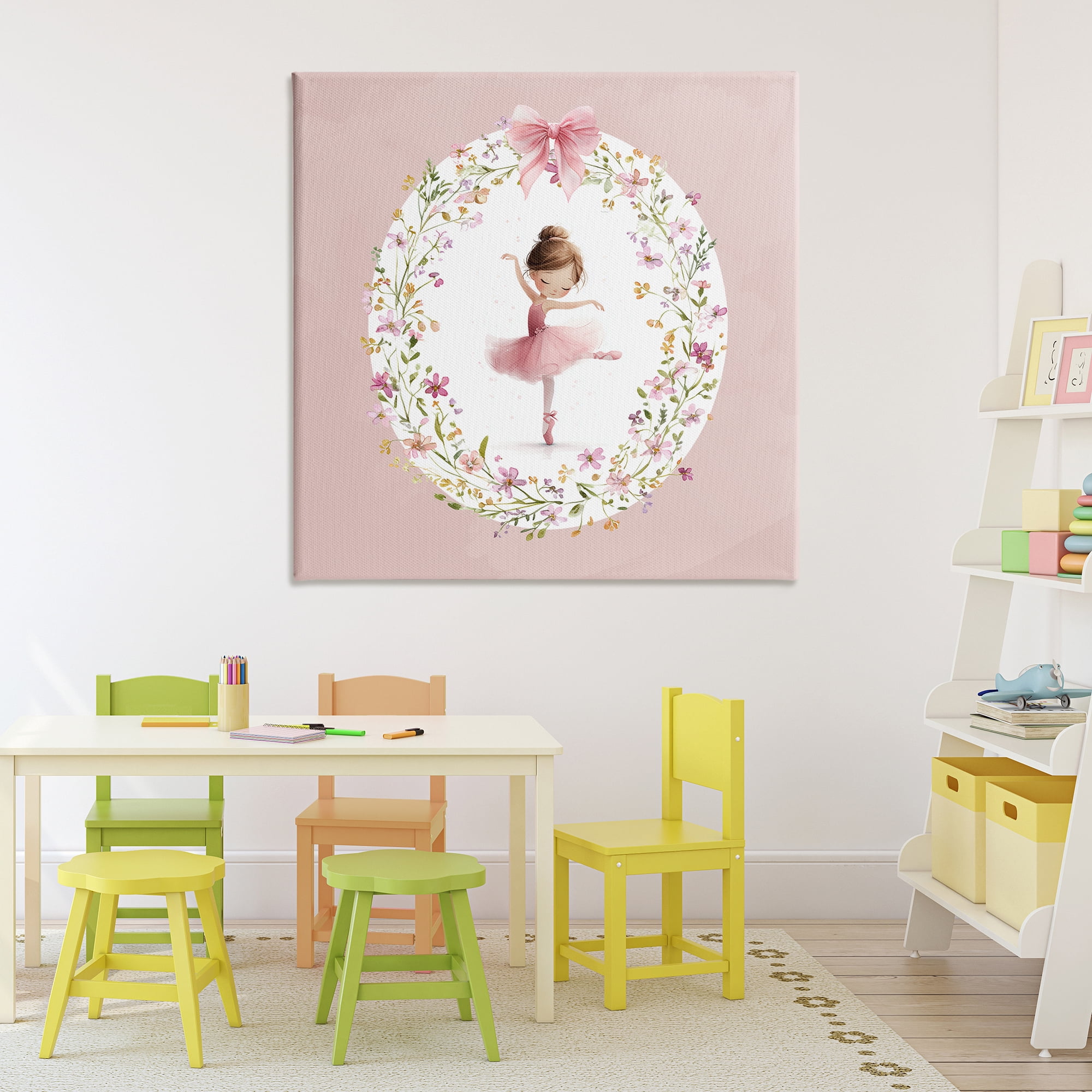 Stupell Industries Ballet Dancing Princess Canvas Wall Art, design by Christine Simpson Art