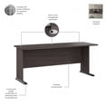 thumbnail image 2 of Studio A 72W Computer Desk in Storm Gray - Engineered Wood, 2 of 2