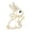 Silver, variant on Easter Bunny Brooch, Alloy Diamond  Oil Design, Multicolor, Suitable for Ladies' Blazers/Coats, Ideal Gift for Easter/Valentine's Day/Christmas (1 Piece)