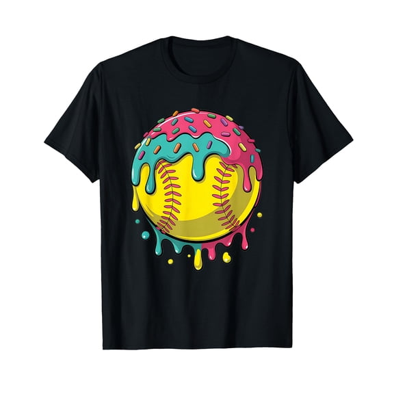 Softball T-Shirt Softball Stuff Softball Drip Girls T-Shirt
