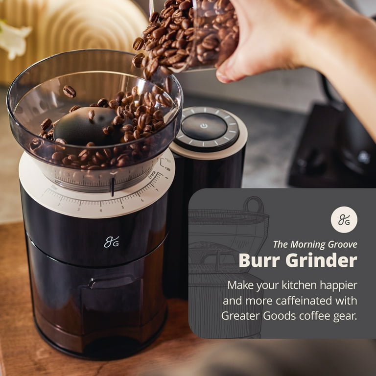 Greater Goods Burr Coffee Grinder - A Precise Coffee Bean Grinder