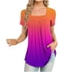 thumbnail image 2 of Fiudx Tops para Mujer Blusa Superior con Estampado de Manga Corta y Cuello Cuadrado, Informal, Cómoda Ya La Moda para Mujer, 2 of 5