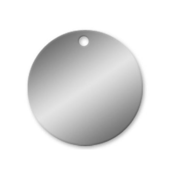 2 inch Blank Stainless Steel Tags - 316 Grade - .022 Thickness - Pack/25