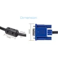 thumbnail image 3 of Vga Extension Cable 5Ft 1.5M For Pc Tv Monitor Projector Male To Male 15-Pin Us, 3 of 6