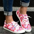 thumbnail image 3 of NOKIO Women Canvas Sneaker Slip On Non Slip Casual Shoes Lace Up Canvas Low Top Shoes Loafers for Women Fashion Sneaker Christmas Print Walking Fashion Soft Sole Non Slip Casual Shoes, 3 of 7