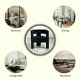 thumbnail image 5 of Sherpa Boucle Accent Chairs, Mid Century Modern Dining Room Chairs 6 PCS, Comfy Upholstered Side Armchairs Cute Barrel Side Chairs with 3 Legs for Bedroom/Kitchen/Living /Balcony/Reception, Black, 5 of 8