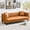 Orange, variant on Bingirl Mid Century Modern Leather Sofa Chesterfield Style Deep Seats Includes 2 Pillows 3 Seater Button Tufted for Living Room Apartment Office