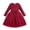 Red, variant on SBYOJLPB Girls Dress Fashionable Solid Color Long Sleeve Round Neck Bow Knot Mesh Dress with Belt