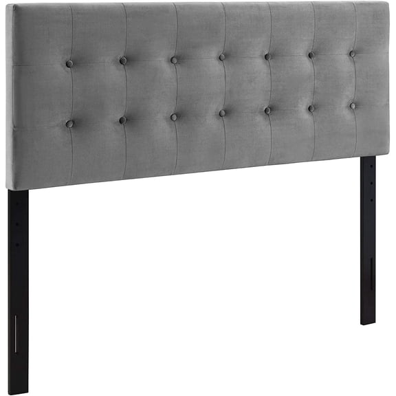 Ergode Emily King Biscuit Tufted Performance Velvet Headboard - Gray