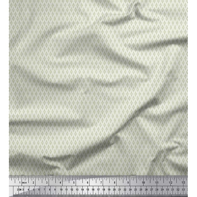 Soimoi Cotton Voile Fabric Geometric Small Decor Fabric Printed Yard 42 Inch Wide