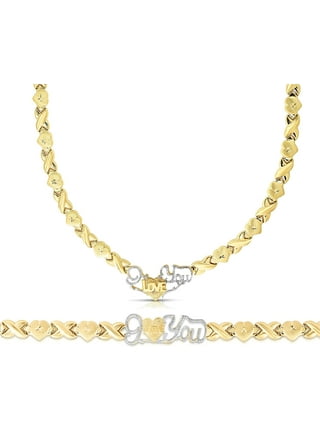 Real gold 2024 xoxo necklace