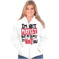 thumbnail image 4 of Funny Not Perfect But Not You Joke Unisex Fleece Graphic Zip Up Hoodie Brisco Brands 4X, 4 of 5