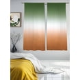 thumbnail image 2 of Sage Green Orange Ombre Sheer Curtains 72 Inch Length 2 Panels Set, Abstract Modern Gradient Voile Window Treatment Rod Pocket Curtains Sheers Drapes for Bedroom/Living Room/Kitchen 52"x72"x2, 2 of 7