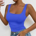 thumbnail image 6 of Fgvctg Womens Black Tank Top Tummy Control Shapewear Tank Tops U Neck Slim Fit Shapewear Bra Sleeveless Seamless Compression Stretchy Bras Plus Size Workout Camisole Top Royal Blue L, 6 of 6
