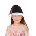 thumbnail image 5 of Salouo Pink Glitter Sparkles A for Christmas Hat for Kids Xmas Holiday Hat Santa Hat for Boys & Girls Festive Headwear Accessories Fit for Christmas/ New Year/Holiday/Party, 5 of 6