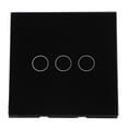 thumbnail image 4 of Interruptor de pared inteligente táctil de 3 bandas ABS Operación simple Aspecto minimalista Interruptor de pantalla táctil que ahorra espacio Enchufe de la UE 110‑240 V, 4 of 10