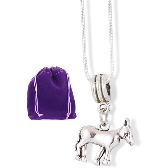 Donkey Necklace | Animal Charm Snake Chain Necklace