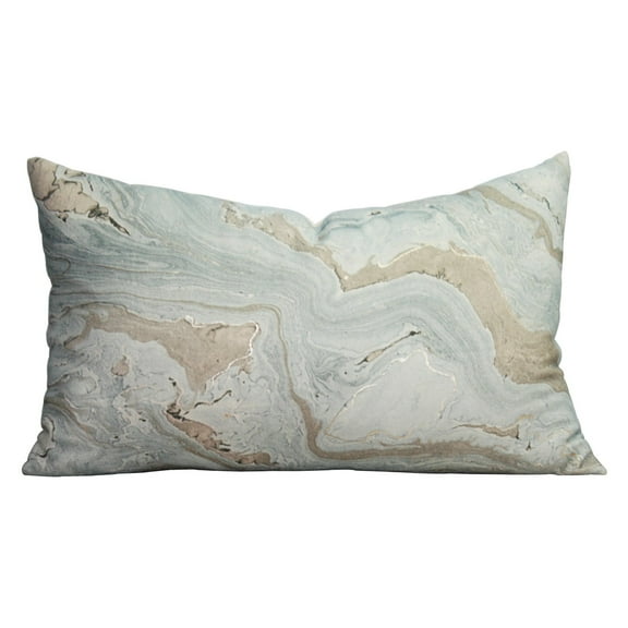 A & B Home Blue Marble Decorative Pillow