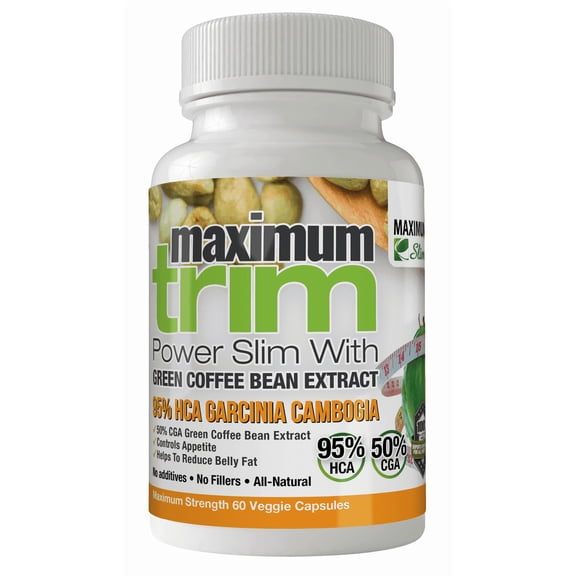 Maximum Trim Power Slim with Green Coffee Bean Extract 60 -Count Veggie Capsule