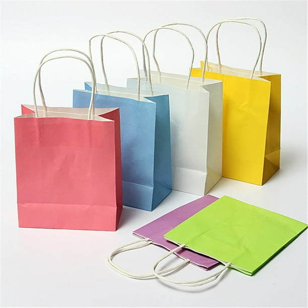 1Pc Kraft Paper Bags 1Pcs 6"x3"x7.1" Gift Bags, Shopping Bag, Kraft
