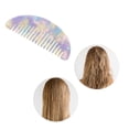 thumbnail image 5 of Unique Bargains 1 Pc Geometric Semicircle Wide Tooth Comb Purple Acetate Sheet, 5 of 5