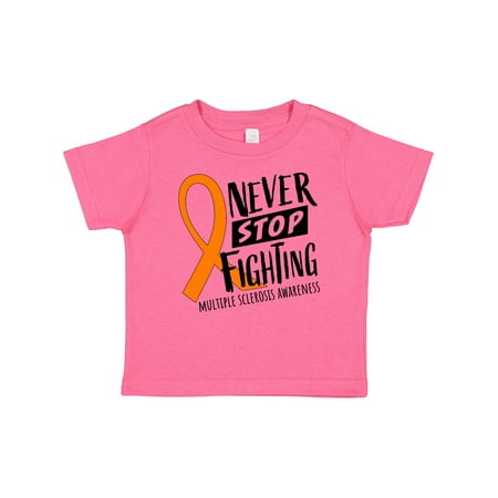 

Inktastic Never Stop Fighting Multiple Sclerosis Awareness Gift Baby Boy or Baby Girl T-Shirt