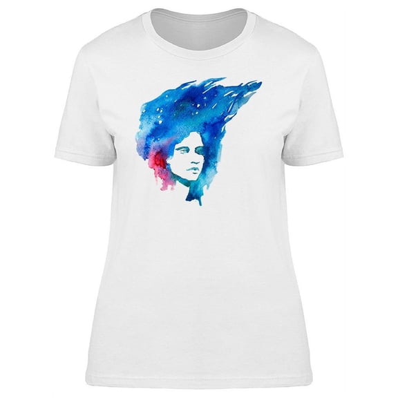 Fem Face Watercolor Silhouette Tee Women's -Image by Shutterstock