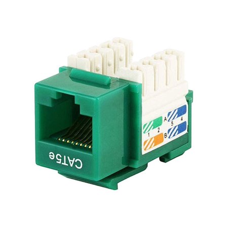 UPC: 0844660053729 | Monoprice Datacom Jack Cat5 Punch Down Green 5372