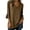 *Brown, variant on Women's 3/4 Sleeve V Neck Crochet Lace Tunic Tops,Ladies Casual Notch Collar Loose Blouses,Breathable Summer Daily Wear Shirts For Women,Green,S-2XL