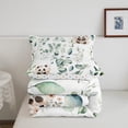 thumbnail image 5 of Cartoon Panda Twin Bedding Sets Woodland Wildlife Animal Comforter Set, Eucalyptus Leaf Bedding Comforter Sets Pink Floral Flower Duvet Insert, Jungle Bear Down Comforter Room Decor, 5 of 6