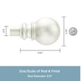 thumbnail image 4 of Kenney Bryce Decorative Steel Bay Window Double Curtain Rod, 78-144" Adjustable Length, 3/4" Dia., Brushed Nickel, 4 of 7