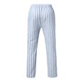 thumbnail image 6 of MRULIC jeans for men Linen And Cotton Waist Casual Men's Striped Breathable Loose Trousers Men's pants Men Casual Pants Light blue + L, 6 of 9