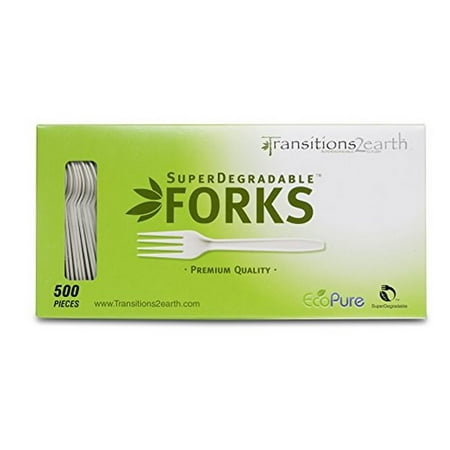 Transitions2earth Biodegradable EcoPure Forks - Box of