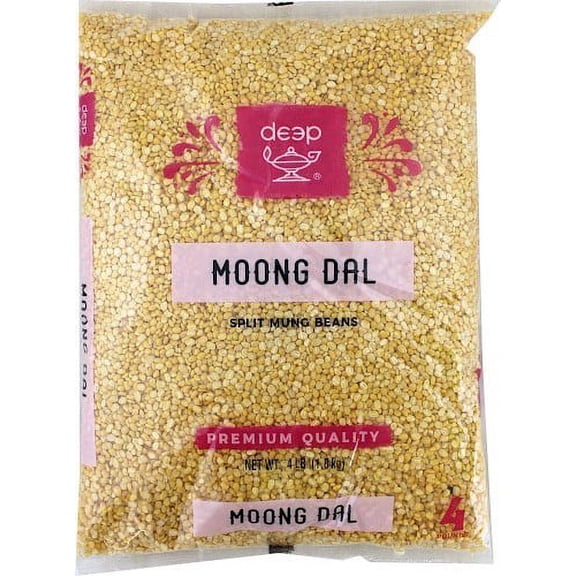 Deep Moong Dal - Split Mung Beans - 4 lbs Pack of 3