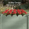 thumbnail image 4 of Best Choice Products 48x24x30in Raised Garden Bed, Scalloped Design, Elevated Wooden Planter for Yard - Sage, 4 of 9