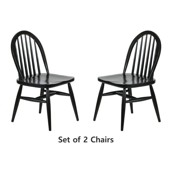 Set of 2 Solid Wood Chairs