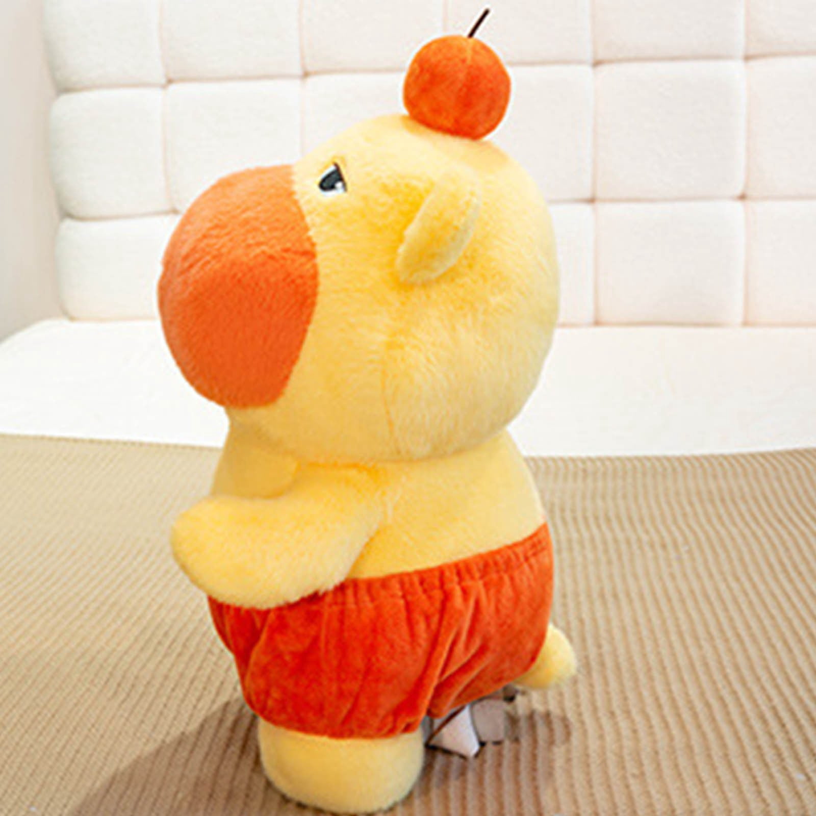 Musatteng Capybara Plush Toy for Kids - Soft Huggable Stuffed Animal with Removable Outfit, BPA-Free Cuddle Doll for Ages 3+