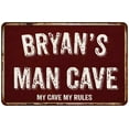 thumbnail image 1 of BRYAN'S Man Cave Red Grunge Sign Metal 8x12 Decor 208120003133, 1 of 1