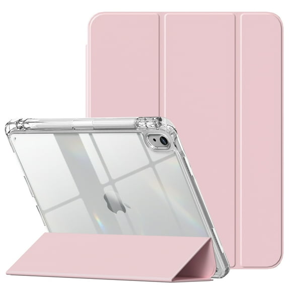 Kenke Case Compatible with iPad (A16) 11th Generation 11 inch 2025, iPad 10th Generation 10.9 Inch 2022 ,Transparent Back and TPU Shockproof Frame Cover with Pencil Holder,Auto Sleep/Wake,Pink