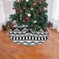 thumbnail image 2 of FMSHPON Abstract Geometric Black White Xmas Christmas Tree Skirt Stand Mat for Holiday Party Decoration Indoor Outdoor 48 inches, 2 of 3