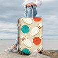 thumbnail image 7 of Gukieu Vintage Bowling Print Suitcase Protective Cover, Elastic Zipper Buckle Suitcase Protective Cover, Suitable for Travel, Business Trip-Medium, 7 of 7