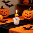 thumbnail image 7 of 2 Pieces Halloween Ghost Shaped Wax Candles, Cute Solid Paraffin Scented Decorative Table Ornament, Spooky Holiday Party Favors for Fireplace Mantel Dining Table, Festive Home Accent Gift Box Set, 7 of 7