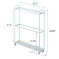 thumbnail image 6 of Yamazaki Home Rolling Towel Rack, White, Steel,  Holds 4 bath towels, 1 bath mat, Supports 12.1 pounds, Handles, 6 of 6