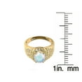 thumbnail image 3 of Gold Over Sterling Silver with Natural Mercury Opal Topaz and White Topaz Halo Ring, 3 of 3