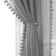 thumbnail image 4 of Cortinas texturizadas de lino transparente para el hogar con cortinas semitransparentes de encaje Ventana de tela transpirable ligera y aireada, 4 of 7